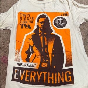 Marvel White and Orange Graphic Tee